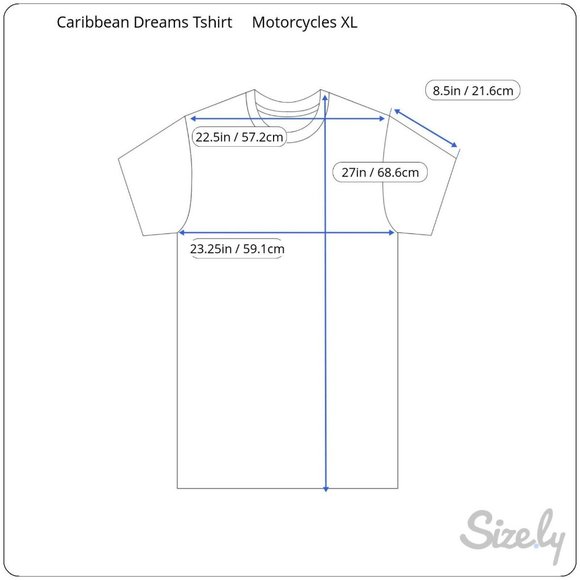 Vtg 90s Caribbean Dream T-Shirt Motorcycles Made Different in the USA‎ Winner XL - Picture 10 of 10